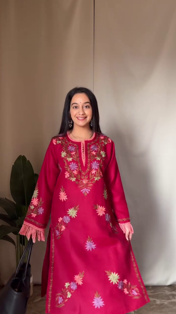 Women Embroidered Straight Kurta Suit Set