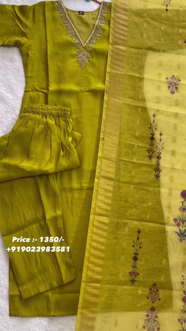 New arrival Roman Silk Handwork Suit
