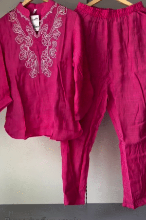 Floral Muse – Embellished Embroidered Co-ord Set for Women