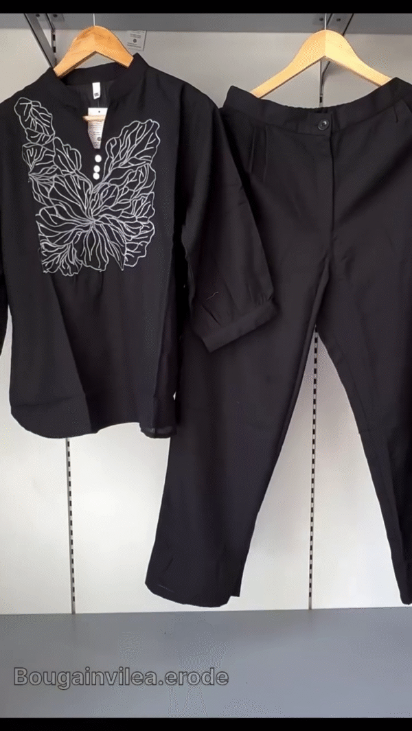 Floral Muse – Embellished Embroidered Co-ord Set for Women - Image 3