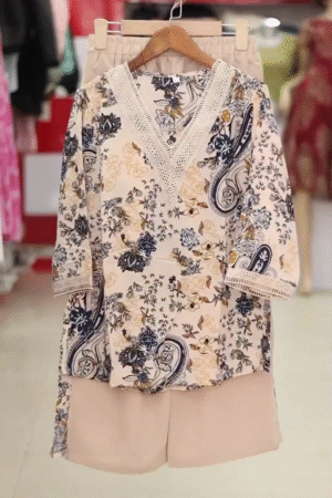 Women’s Printed Cotton Blend Straight Kurta – Comfort Meets Elegance