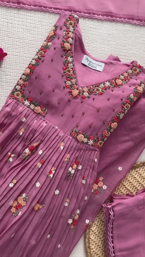 Designer Embroidered Kurta & Pant Set with Dupatta – Regal Style for Every Occasion