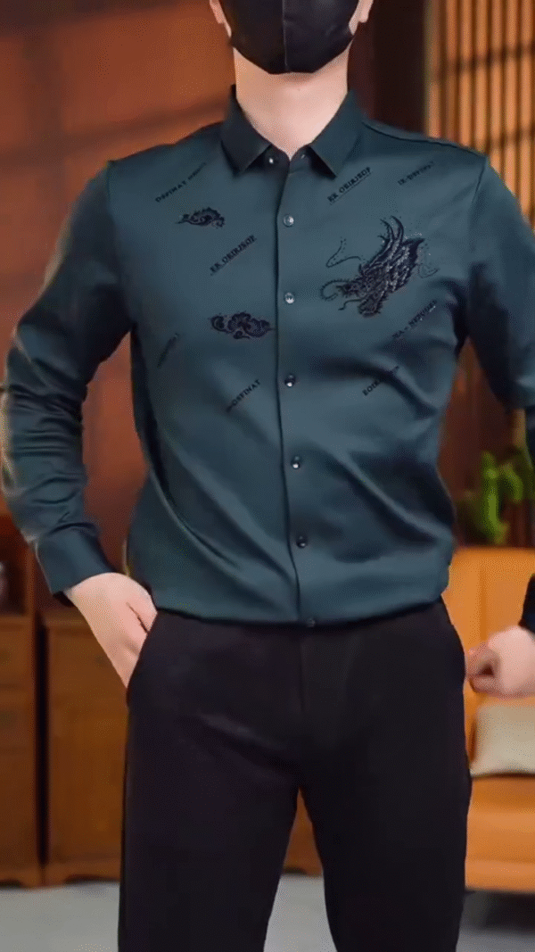 Men's Stylish Full Sleeve Cotton Blend Printed Shirt: Versatility That Speaks Class - Image 3