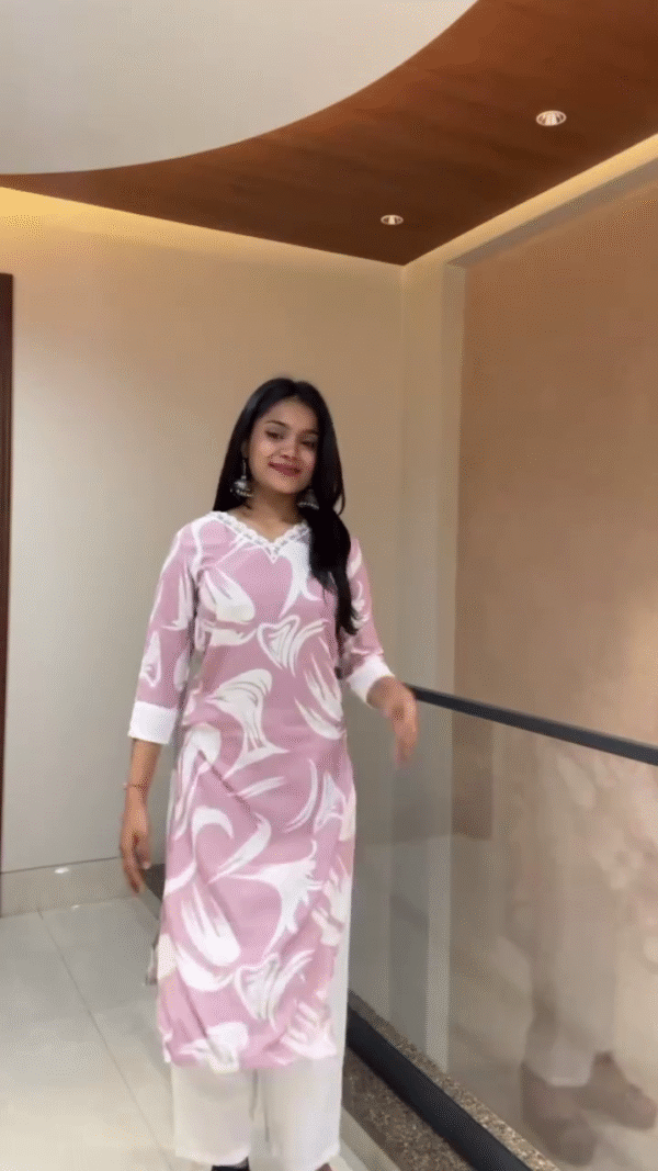 Embroidered Kurta & Palazzo Set for Women – Ethnic Elegance Meets Modern Comfort - Image 4