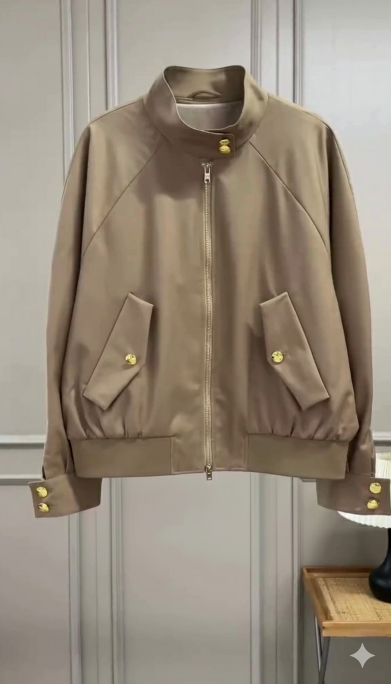 Carolingian British High-End Wool–Cotton Short Coat - Image 2