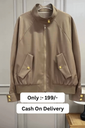 Carolingian British High-End Wool–Cotton Short Coat