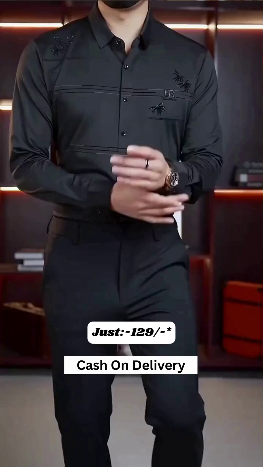 Men Regular Fit Solid Spread Collar Formal Shirt