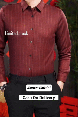 Men Striped Slim Fit Formal Shirt