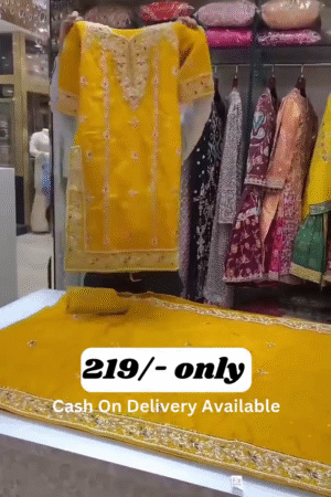 Latest Yellow Cotton Salwar Suit For Festival