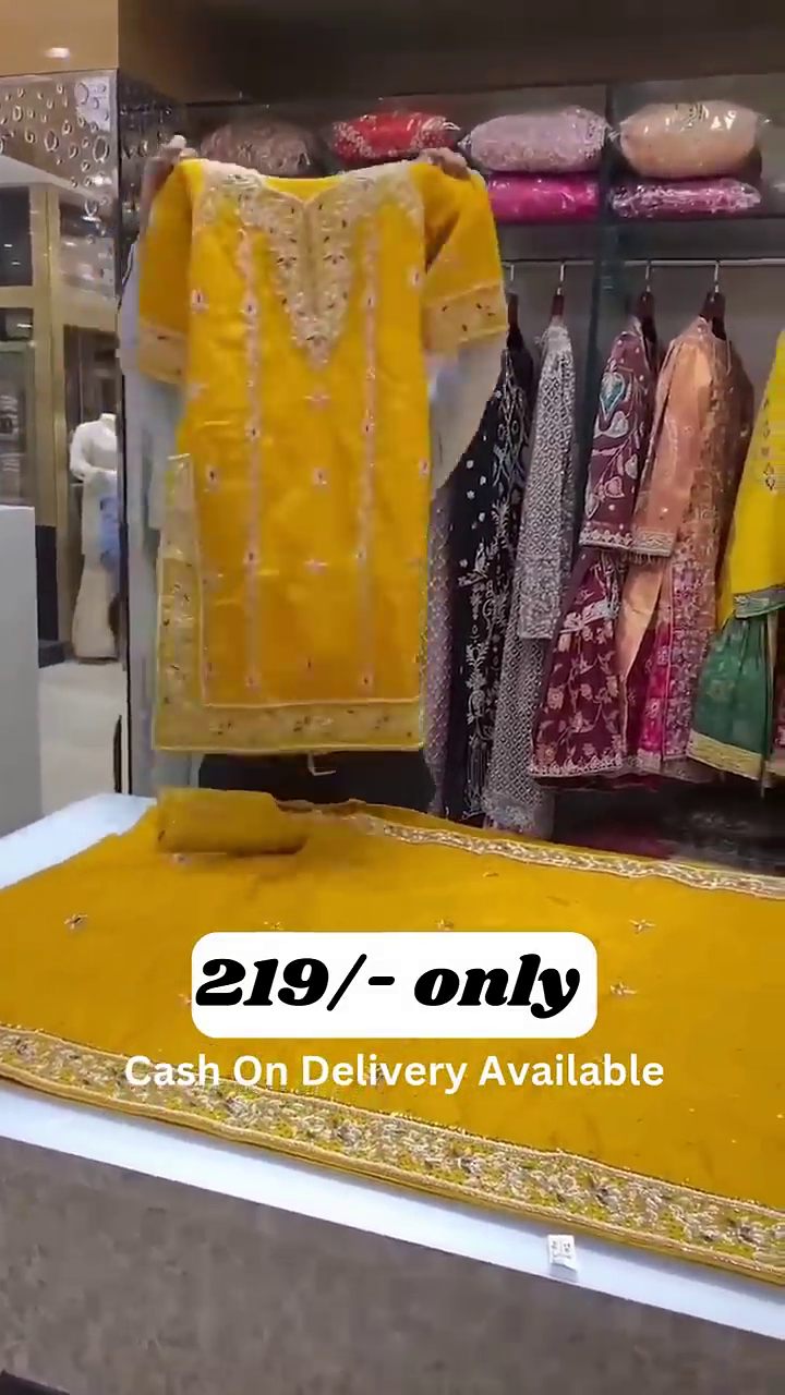 Latest Yellow Cotton Salwar Suit For Festival