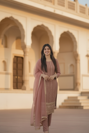 Women’s Cotton Solid Kurti, Pant & Printed Dupatta – Comfortable & Stylish Ethnic Wear