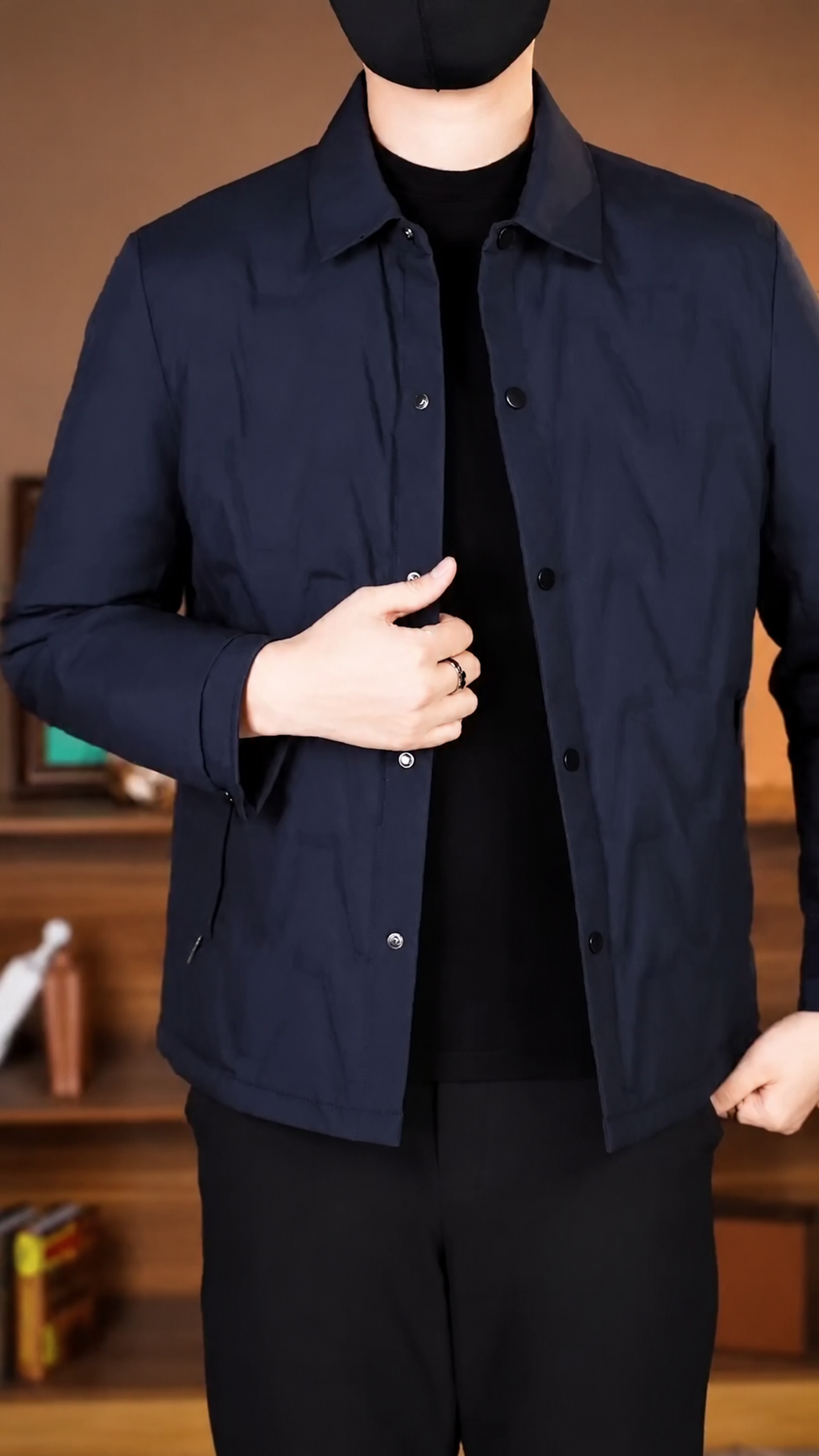 Mens Jacket Lightweight Spring Fall Warm Coat Business Casual windbreaker Jacket Quilted jackets for Men