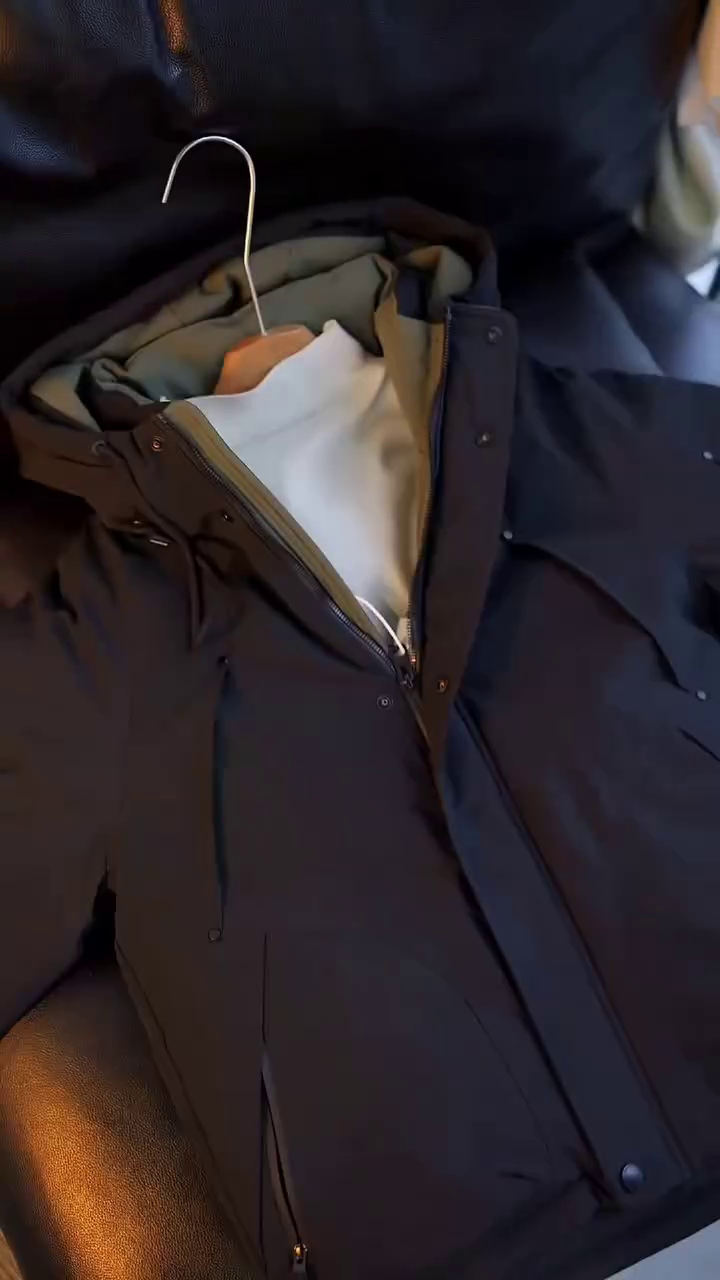 Men’s Winter Parka Jacket – Premium Warmth in Fawn & Olive Green - Image 2