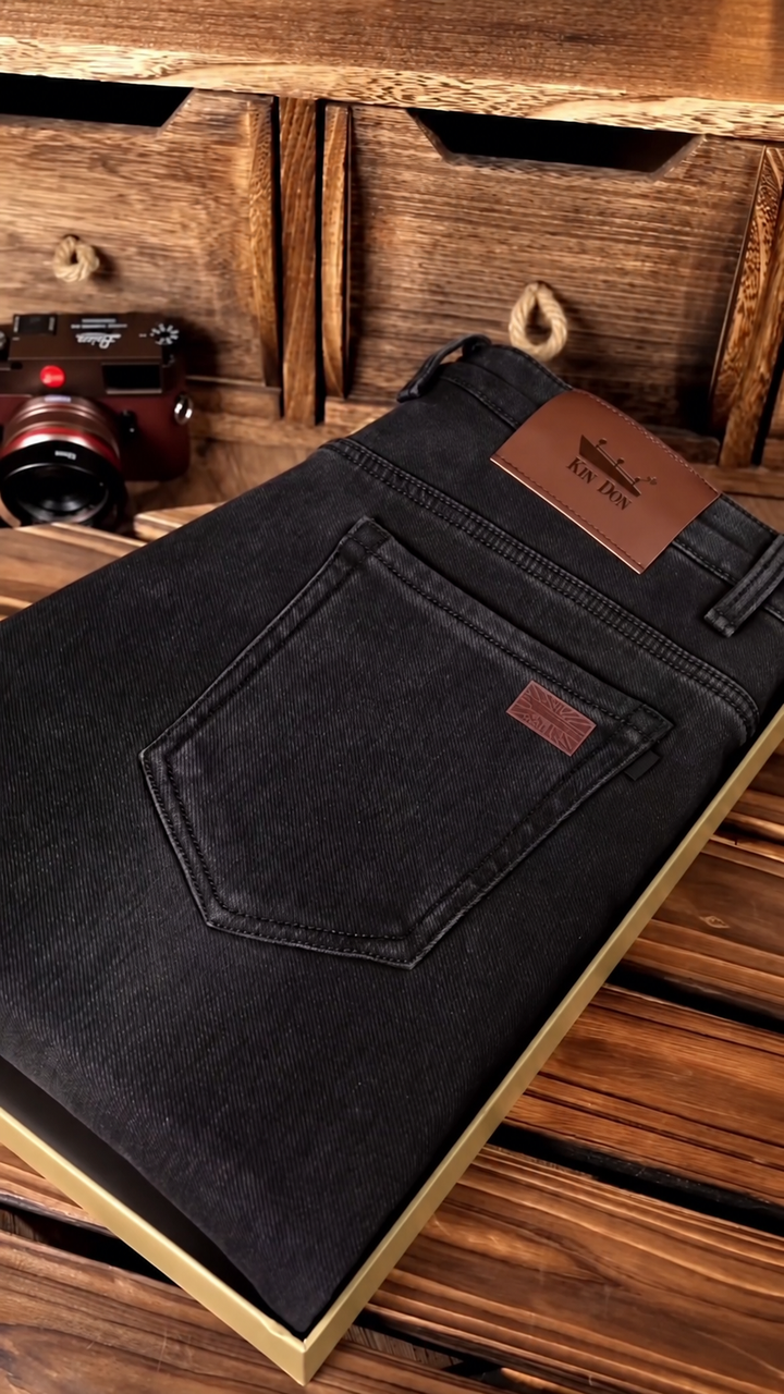 Men’s Black Slim-Fit Premium Denim Jeans