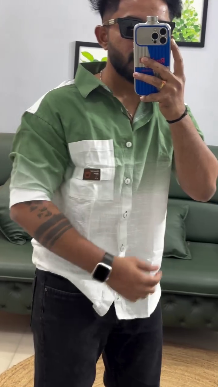 Spread-Collar Shirt with Patch Pocket - Image 7