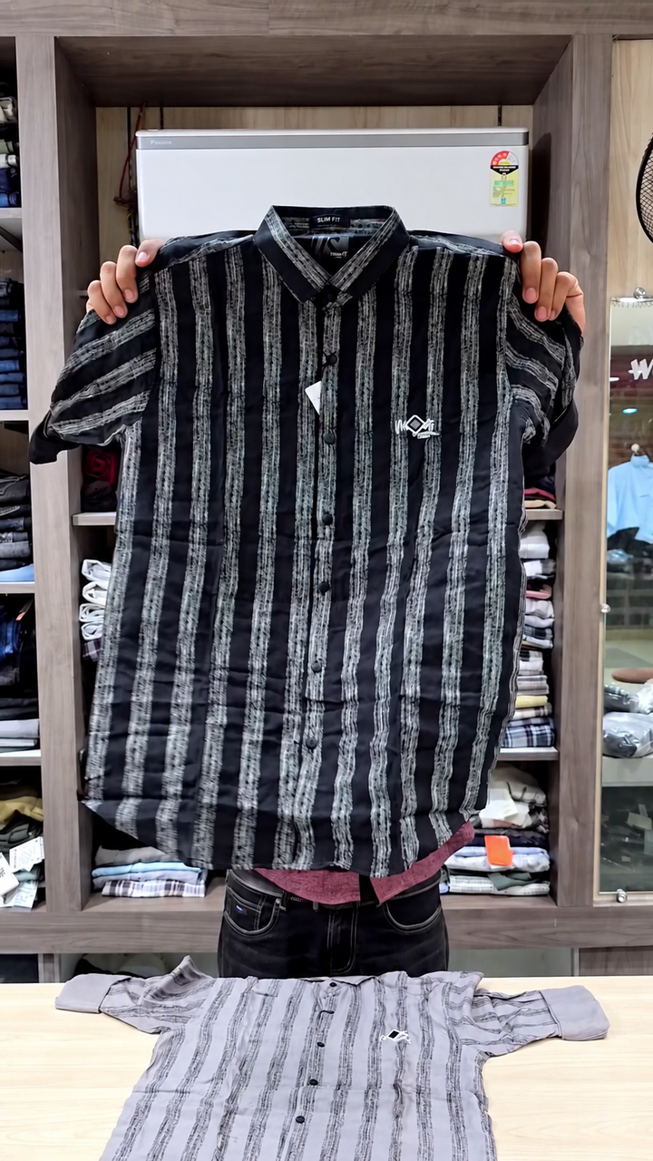 Premium Summer Comfort Men’s Stripe Linen Shirt - Image 4